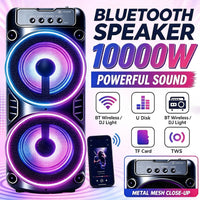 Enceinte Bluetooth lumineuse – visuel des sources de lecture : Bluetooth, clé USB, carte TF et TWS