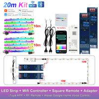 Ruban LED COB RGB adressable, Wi-Fi, télécommande, kit 1 à 25 m