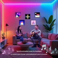 Panneau LED programmable pour voiture, pixels 32 x 32 ou 64 x 64, application Bluetooth