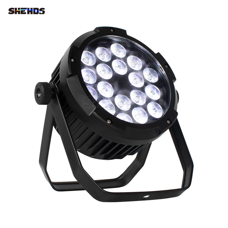 Par LED DMX plat ou IP65, 18 LED RGBW ou RGBWA UV