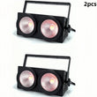 Lot de 2 projecteurs blinder LED COB 2 x 100 W RGBWAUV, DMX et stroboscope
