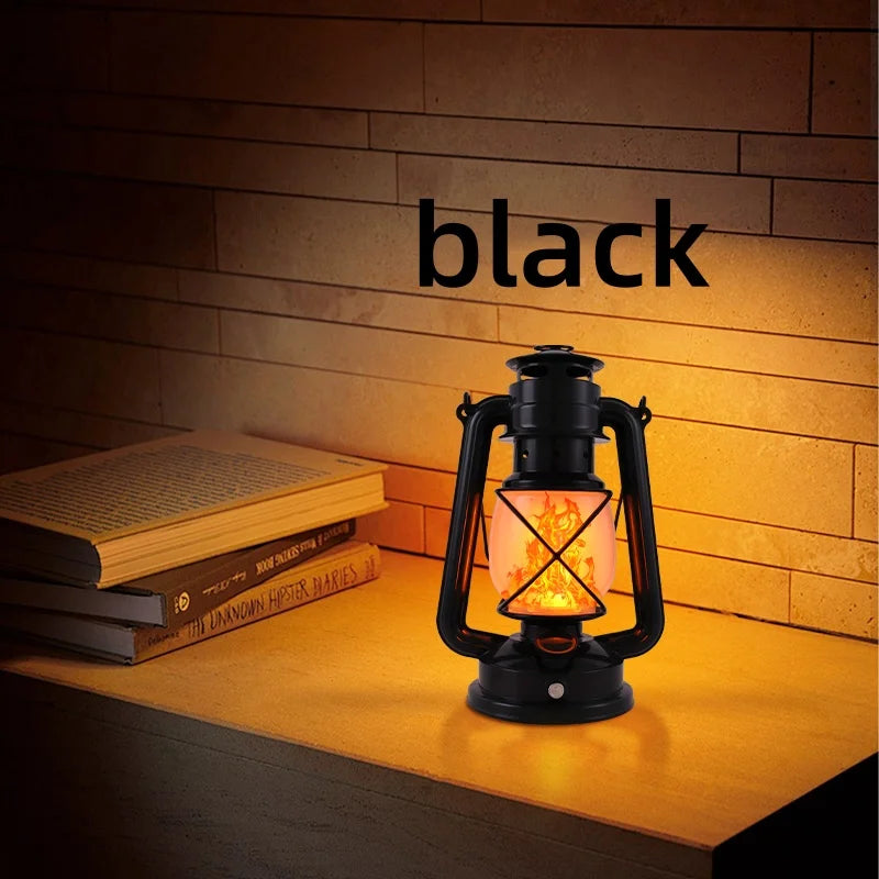 Lanterne LED rétro rechargeable – version noire