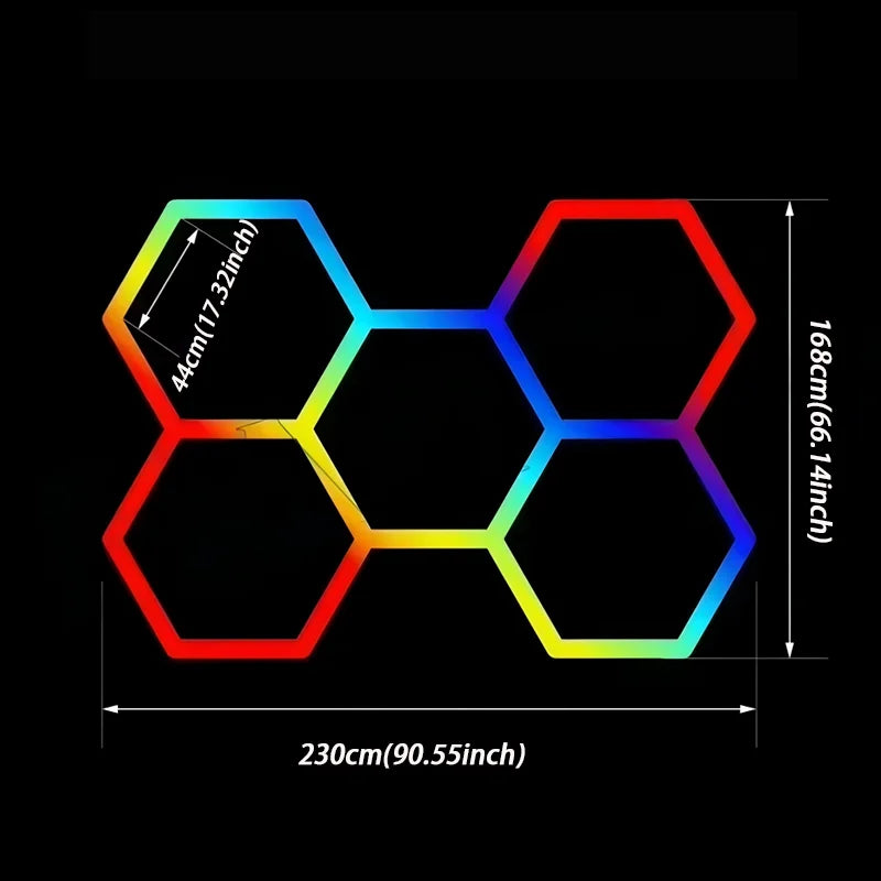 Éclairage hexagonal RGBW – vue 3