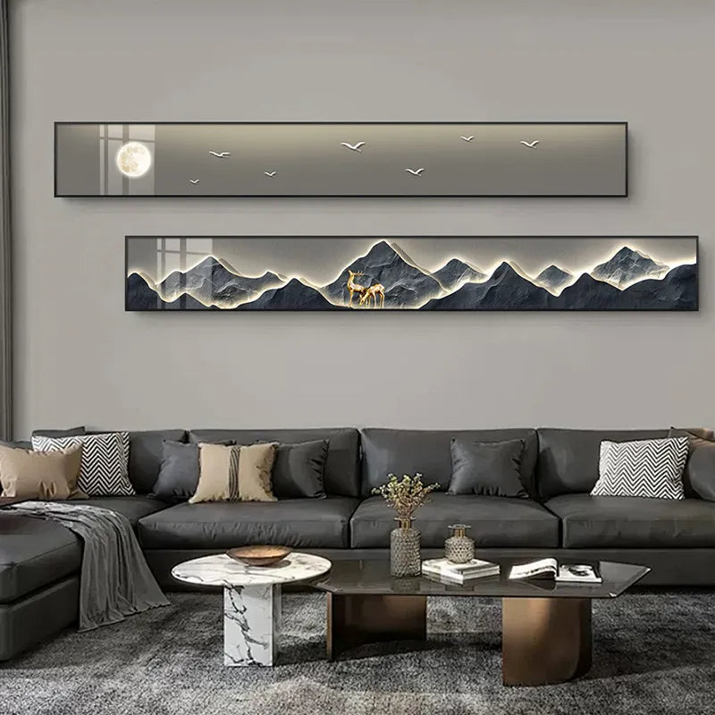 Tableau lumineux LED paysage de montagnes – vue 7
