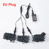 Guirlande lumineuse pluie de météores LED 220 V, 1 ou 3 brins de 1,5 m, 120 à 360 LED
