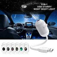 Projecteur d'étoiles USB à mise au point manuelle – lampe et 6 films dans l'habitacle d'une voiture