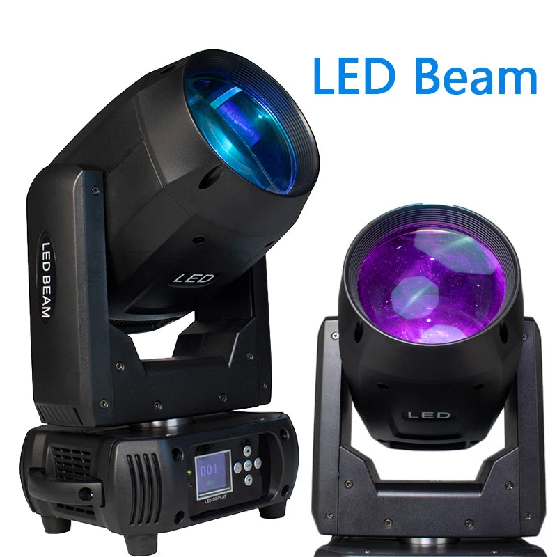 Lyre LED beam 150 W à faisceau de 2,2°, 12 gobos, DMX 16 canaux, à l'unité ou par 2