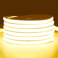 Ruban LED COB 220 V à prise et interrupteur – ruban blanc chaud enroulé
