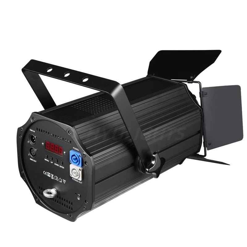 Projecteur PAR LED COB à zoom – vue arrière de trois quarts