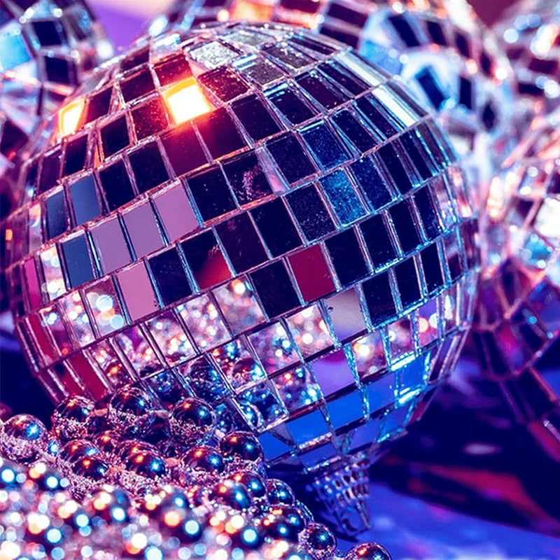 Boules à facettes miroir pour sapin de Noël, 2 à 10 cm