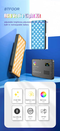 Lampe vidéo LED RGB de poche – vue 7