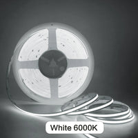 Ruban LED COB 24 V – rouleau allumé en blanc froid 6000 K