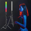 Baguette lumineuse RGB 50 cm avec trépied 160 ou 200 cm, photo et vidéo