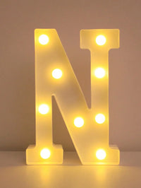 Lettre lumineuse LED 22 cm à piles, A à Z et 0 à 9