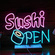 Enseigne néon LED restaurant de sushi, Sushi Open, USB, 10 modèles