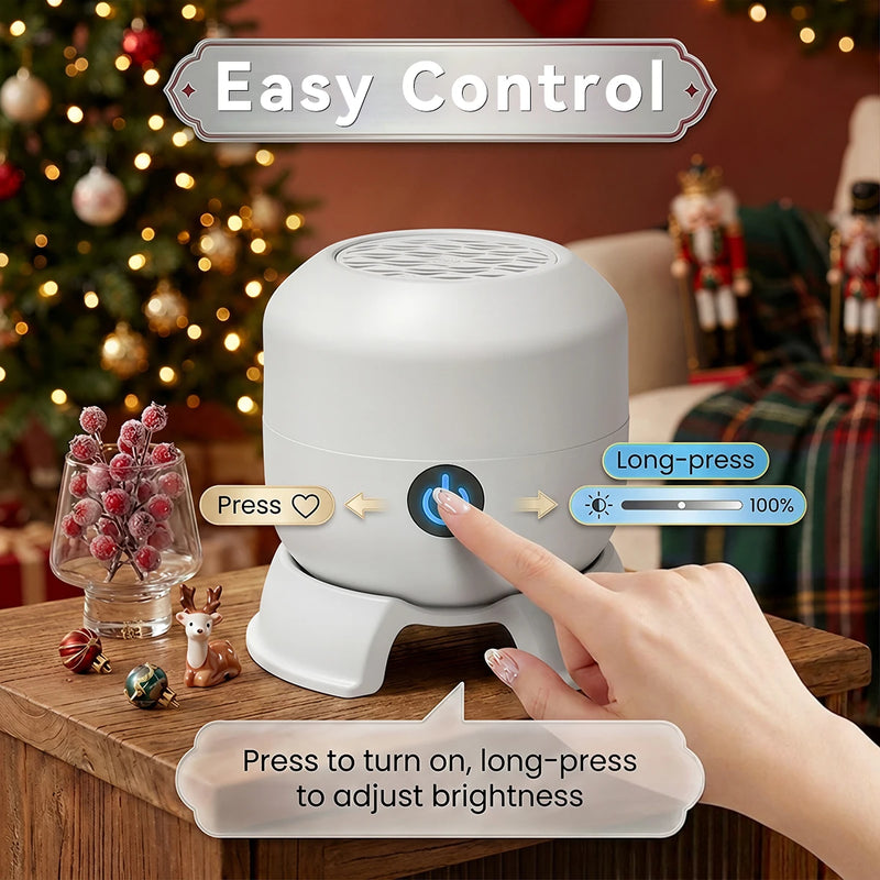 Projecteur de Noël rotatif d'intérieur, 22 motifs, rechargeable