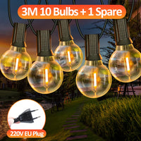 Guirlande guinguette G40 – version 3 m, 10 ampoules, prise européenne