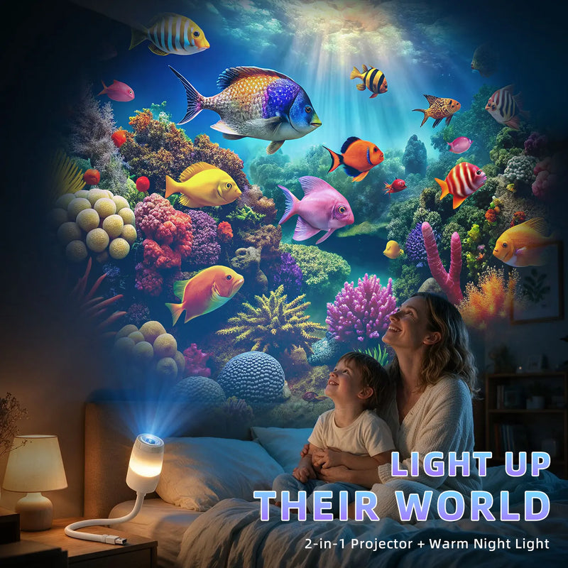 Projecteur de planétarium – fonds marins projetés dans une chambre