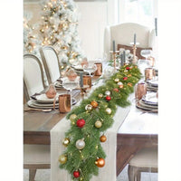 Guirlande de Noël en pin vert – en chemin de table