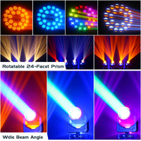 Lyre beam LED 200 W à anneau RGB, 17 gobos, prismes 8 + 16, DMX 20 canaux