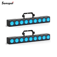 Barre LED RGBW 9 x 4 W – lot de 2 barres à LED bleues