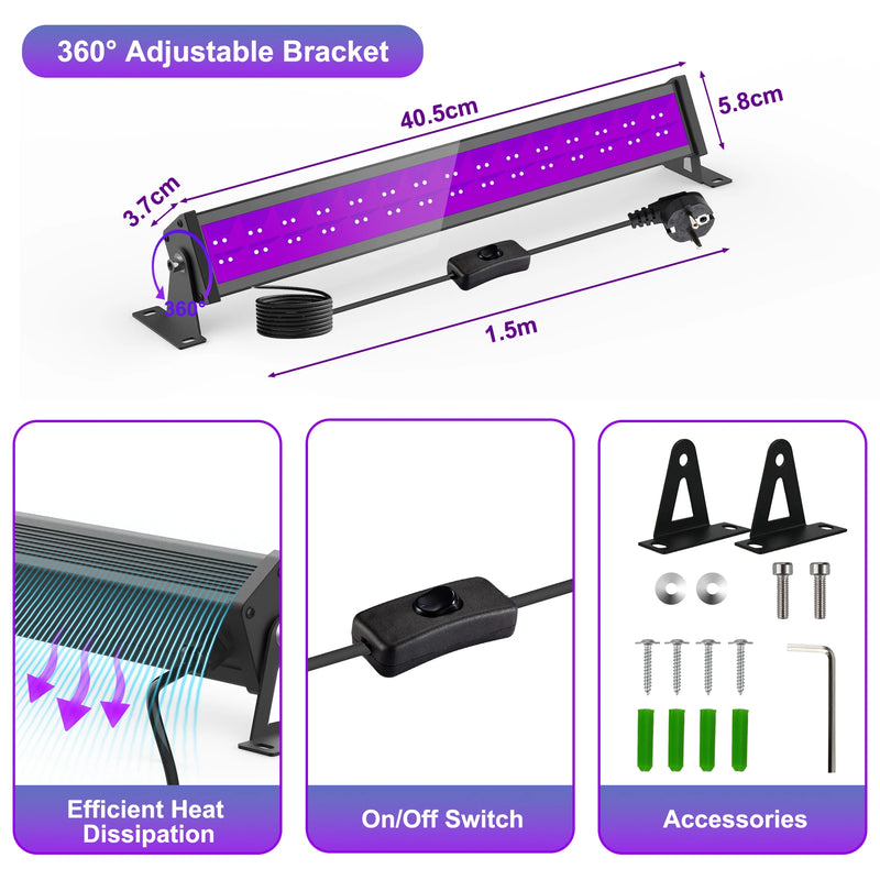 Lumière noire UV LED – vue 12
