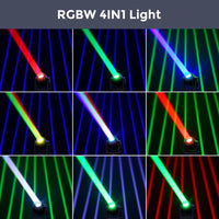 Mini lyre LED RGBW 10 W – faisceaux croisés et effets lumineux