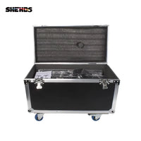 Projecteur de poursuite LED 330 W – flight case ouvert avec sa mousse et ses accessoires