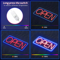 Panneau lumineux ouvert à cadre en néon LED USB, gradateur, 7 modèles