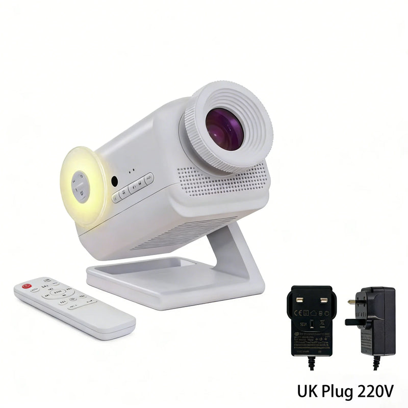 Projecteur d'étoiles holographique 3D – projecteur blanc avec télécommande et adaptateur secteur britannique