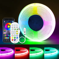 Bande COB multicolore – bande, téléphone et télécommande