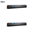 Barre LED DMX à 8 faisceaux RGBW de 12 W, lot de 2, inclinaison 180°
