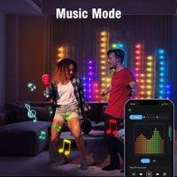 Rideau lumineux LED à motifs et texte, application Bluetooth, 2 ou 3 m