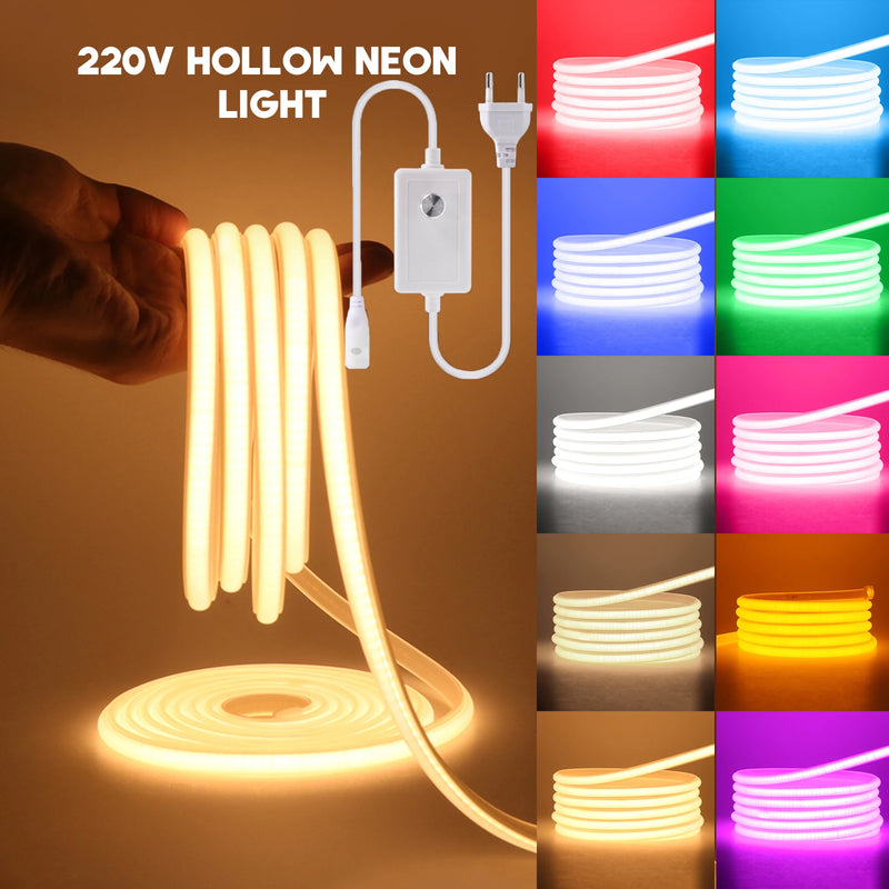 Ruban LED néon extérieur IP67 220 V à variateur, jusqu'à 20 m