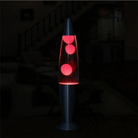 Lampe à lave fusée en verre, base métallique, 4 couleurs de cire