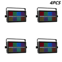 Lot de 4 mini stroboscopes LED 60 W RGB et blanc, DMX512 et mode sonore
