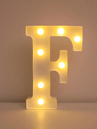 Lettre lumineuse LED 22 cm à piles, A à Z et 0 à 9