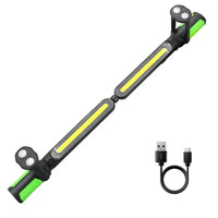 Lampe de travail LED 2 en 1 rechargeable de 2400 lumens, magnétique, crochets, USB-C