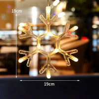 Décoration fenêtre Noël lumineuse à ventouse, 11 motifs, à piles
