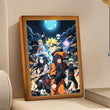 Cadre lumineux Naruto en bois, lumière 3 teintes, USB, 23 x 17 cm