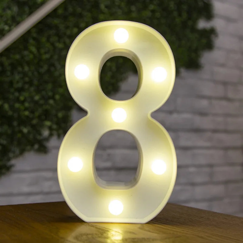 Lettres et chiffres lumineux LED à piles – vue 35