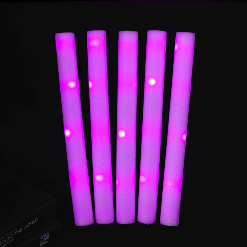 Bâtons lumineux mousse LED – bâtons allumés en rose