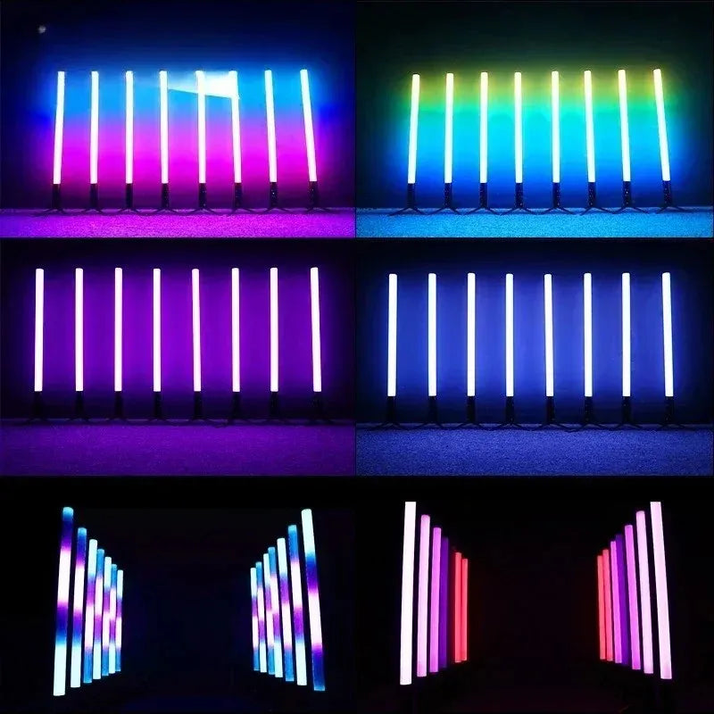 4 tubes LED pixel sans fil sur batterie IP65 avec trépieds et sac