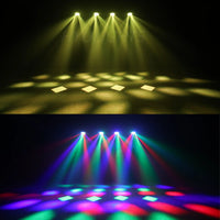 Lyre LED beam wash œil d'abeille 7 x 40 W, anneau halo, zoom 3° à 60°
