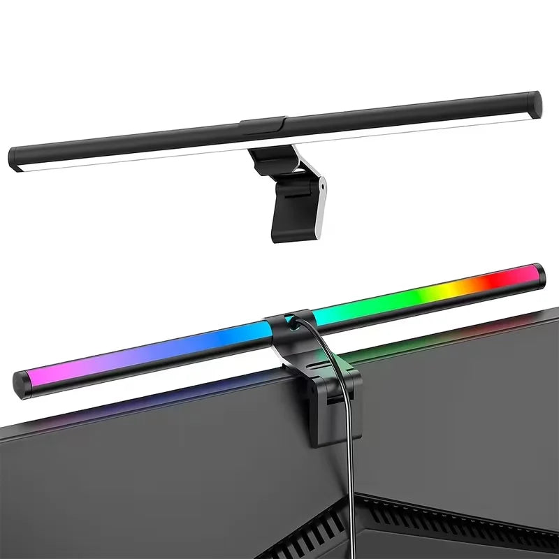 Barre lumineuse écran PC 30 ou 40 cm, RGB en option, à l'unité ou par 2