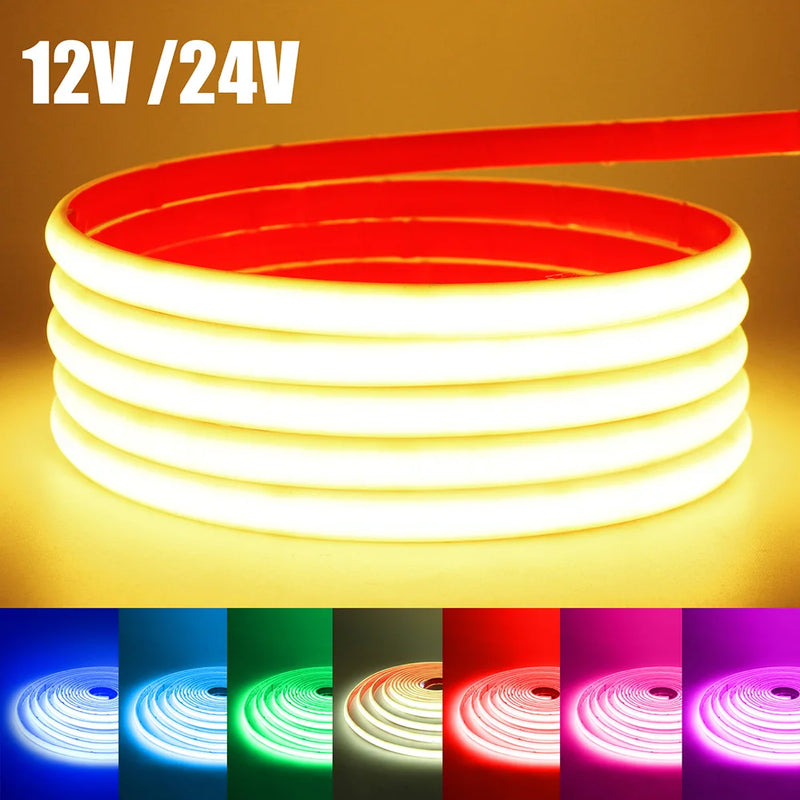 Ruban LED COB extérieur IP68, 320 LED/m, 12/24 V, jusqu'à 20 m