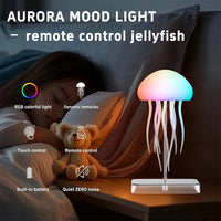 Lampe méduse LED, veilleuse rechargeable à 9 tentacules, télécommande