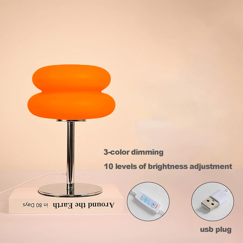 Lampe champignon double dôme à 3 teintes de lumière, USB ou batterie