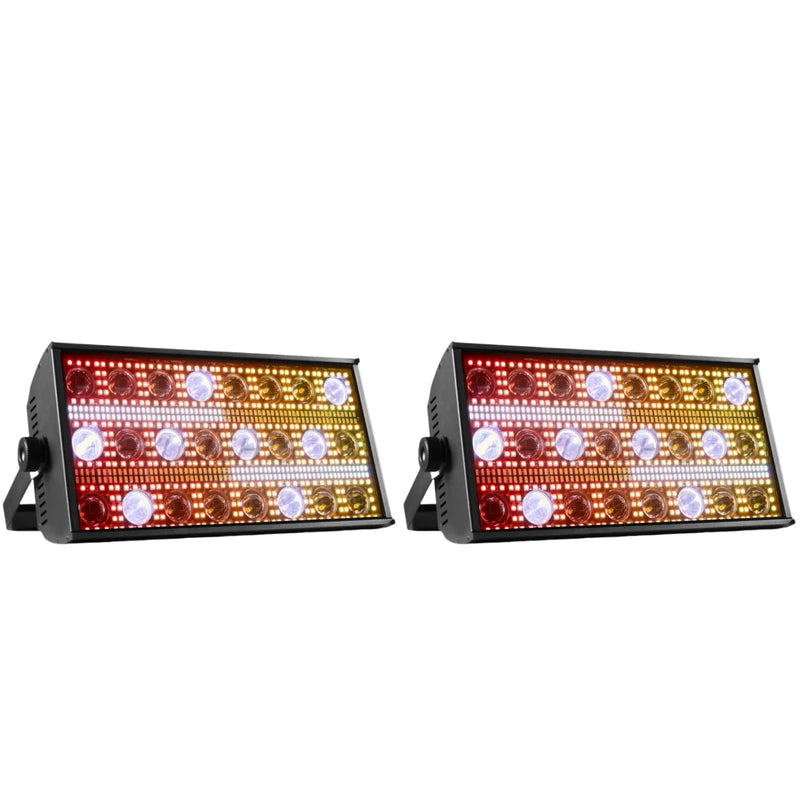 Stroboscope LED 300 W RGB, effet faisceau et DMX, lot de 2