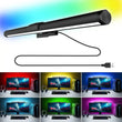 Barre lumineuse écran incurvé 39,8 cm ou droit 44 cm, RGB, USB